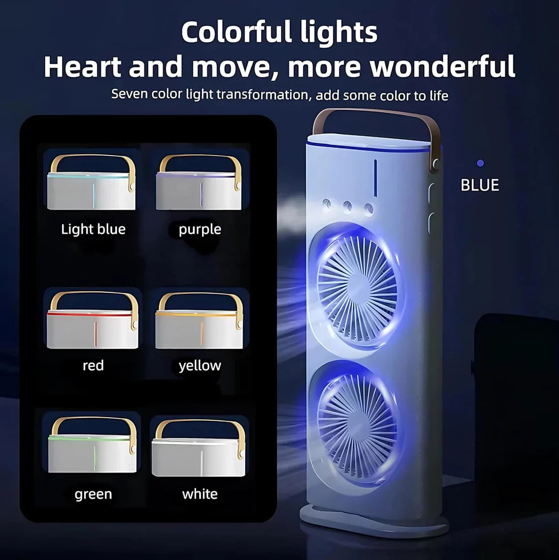 Pudami Double-Ended Spray Fan – Portable Mist Cooling Fan