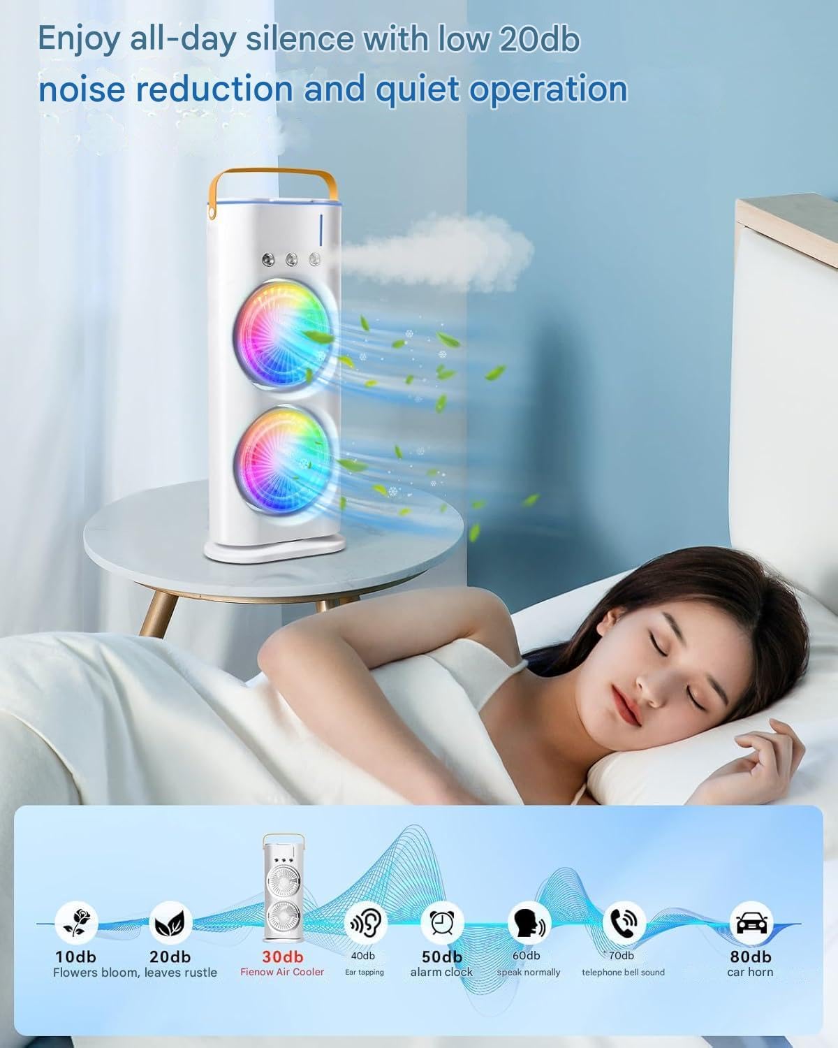 Pudami Double-Ended Spray Fan – Portable Mist Cooling Fan