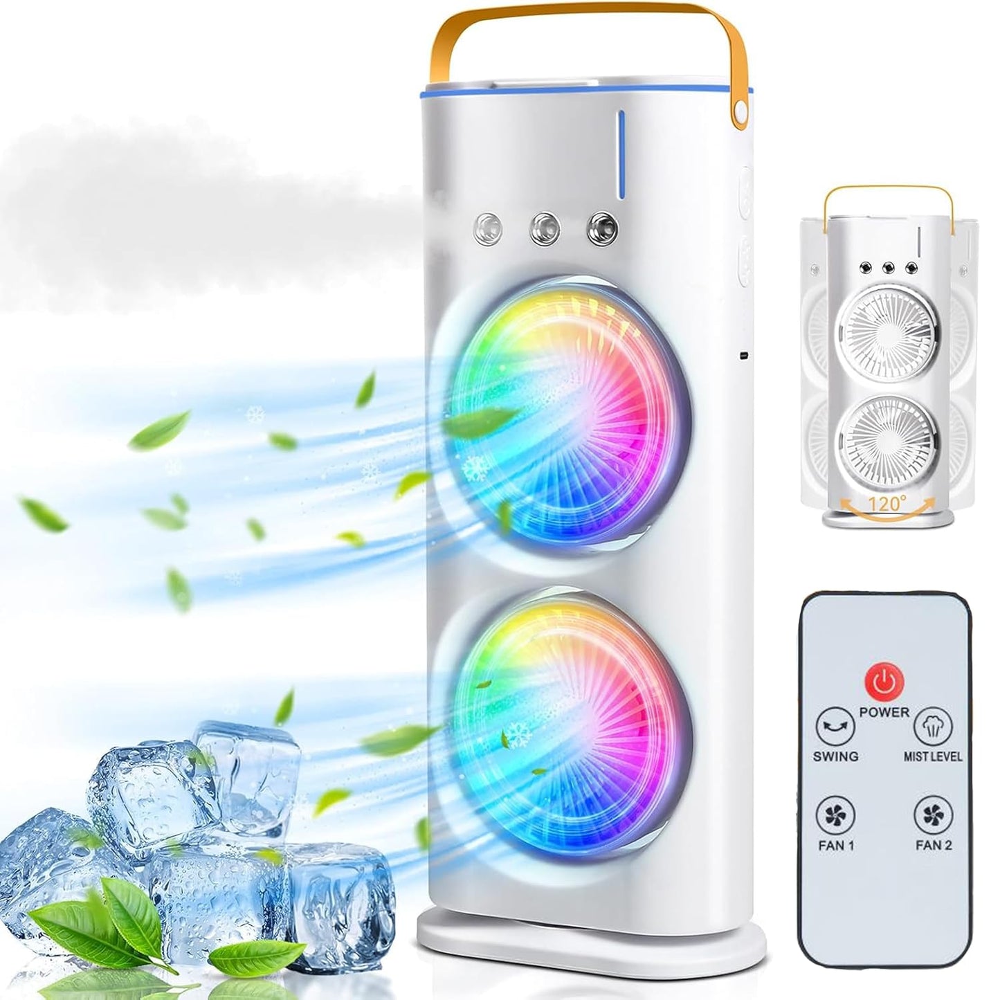 Pudami Double-Ended Spray Fan – Portable Mist Cooling Fan
