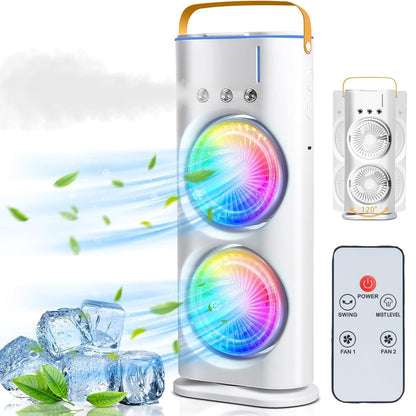 Pudami Double-Ended Spray Fan – Portable Mist Cooling Fan