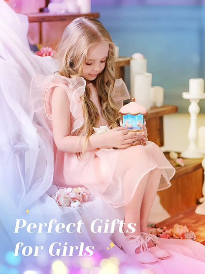 Pudami Star Light Projector for Kids – 6 Projection Films, 5 Color Modes, Rotating Rabbit Night Light