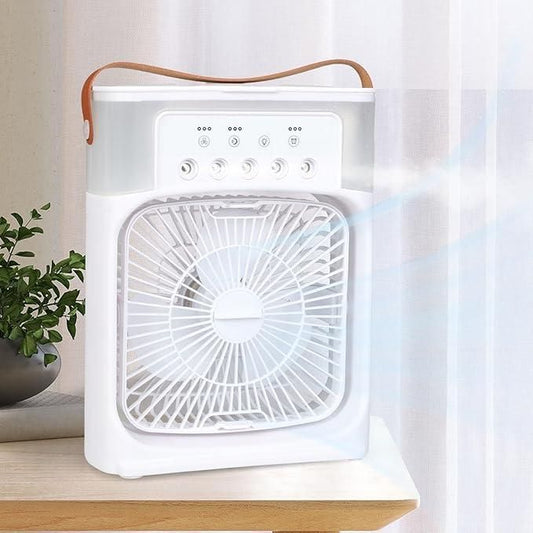 Pudami 4-in-1 USB-C Powered Personal Portable Mist Air Fan Cum Humidifier With Water Spray